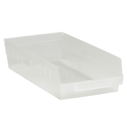 17 <span class='fraction'>7/8</span> x 8 <span class='fraction'>3/8</span> x 4" Clear Plastic Shelf Bin Boxes