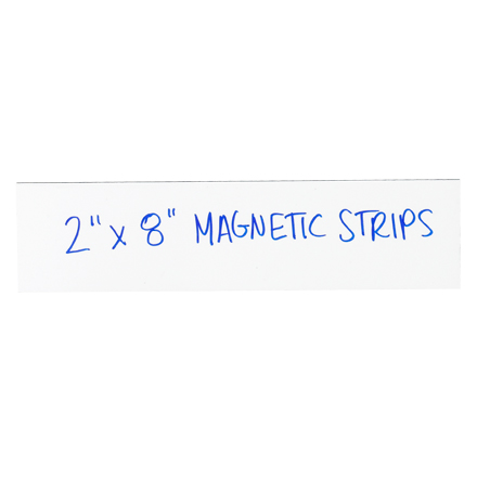 2 x 8" White Warehouse Labels - Magnetic Strips