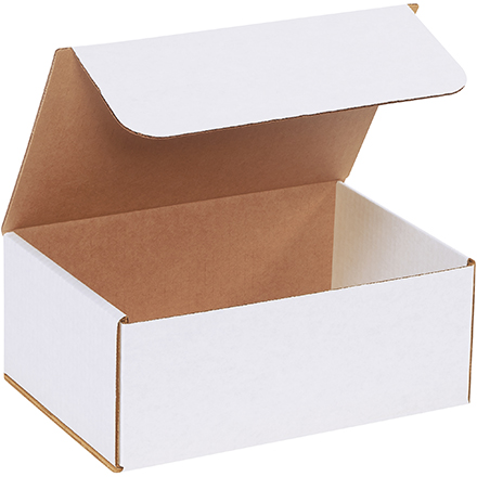 10 x 7 x 4" White Corrugated Mailers