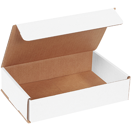 9 x 6 x 2" White Corrugated Mailers