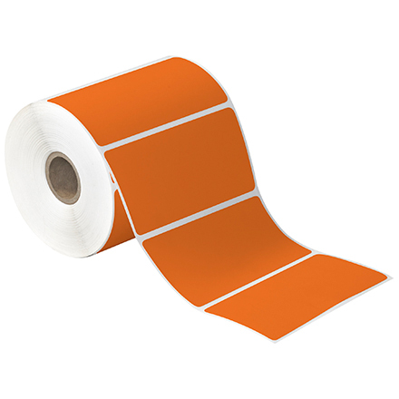 4 x 2" Orange Desktop Direct Thermal Label